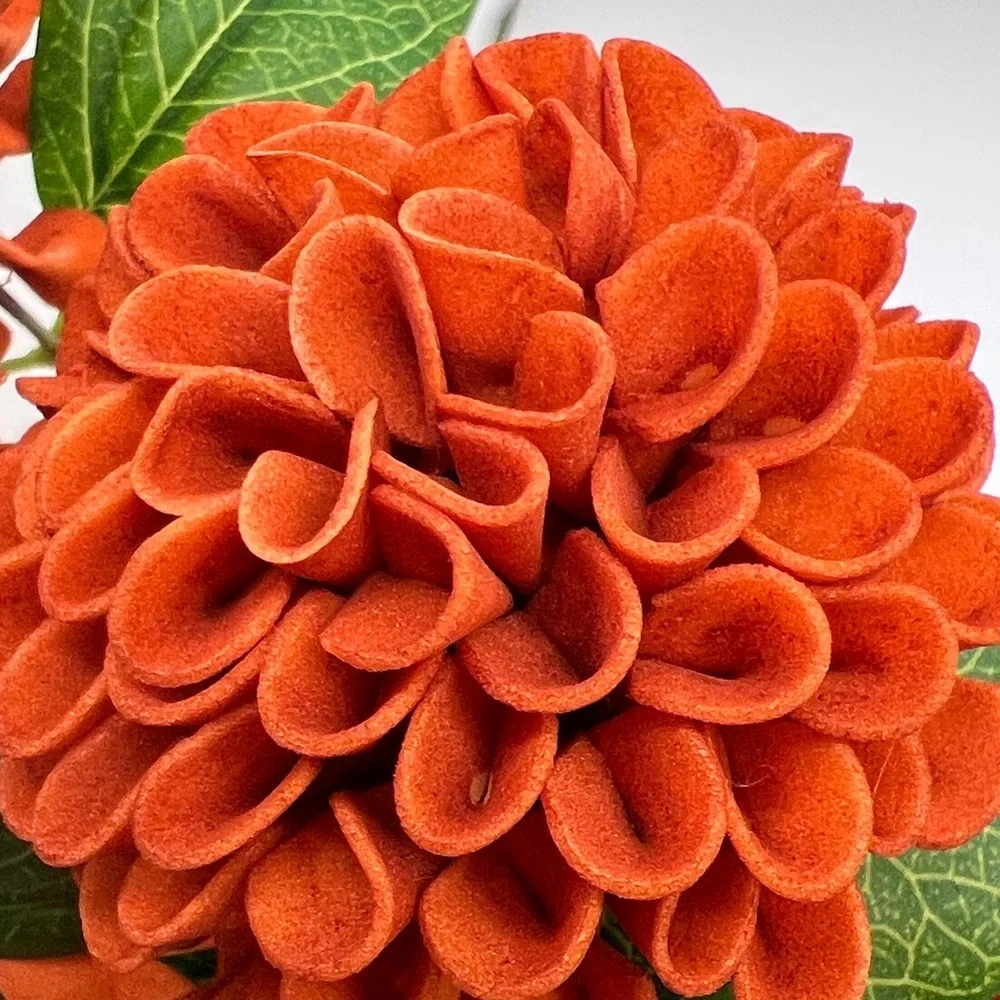 Orange and White Artificial Flower Set